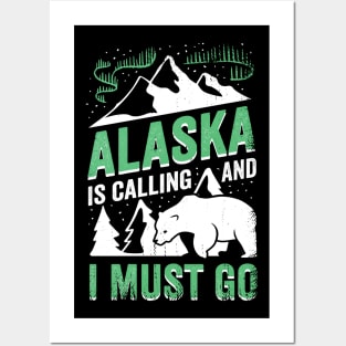 Alaska Road Trip Travel Holiday Vacation Gift Posters and Art